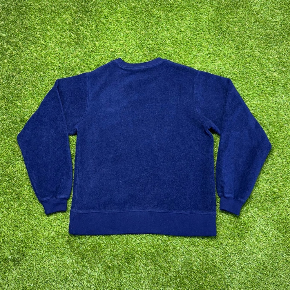 “No Bother Bear” Winnie The Pooh Fleece Crewneck Sweater Size Small Navy Blue - Picture 4 of 4
